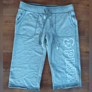 VS PINK Terry Lined Capris, Size M